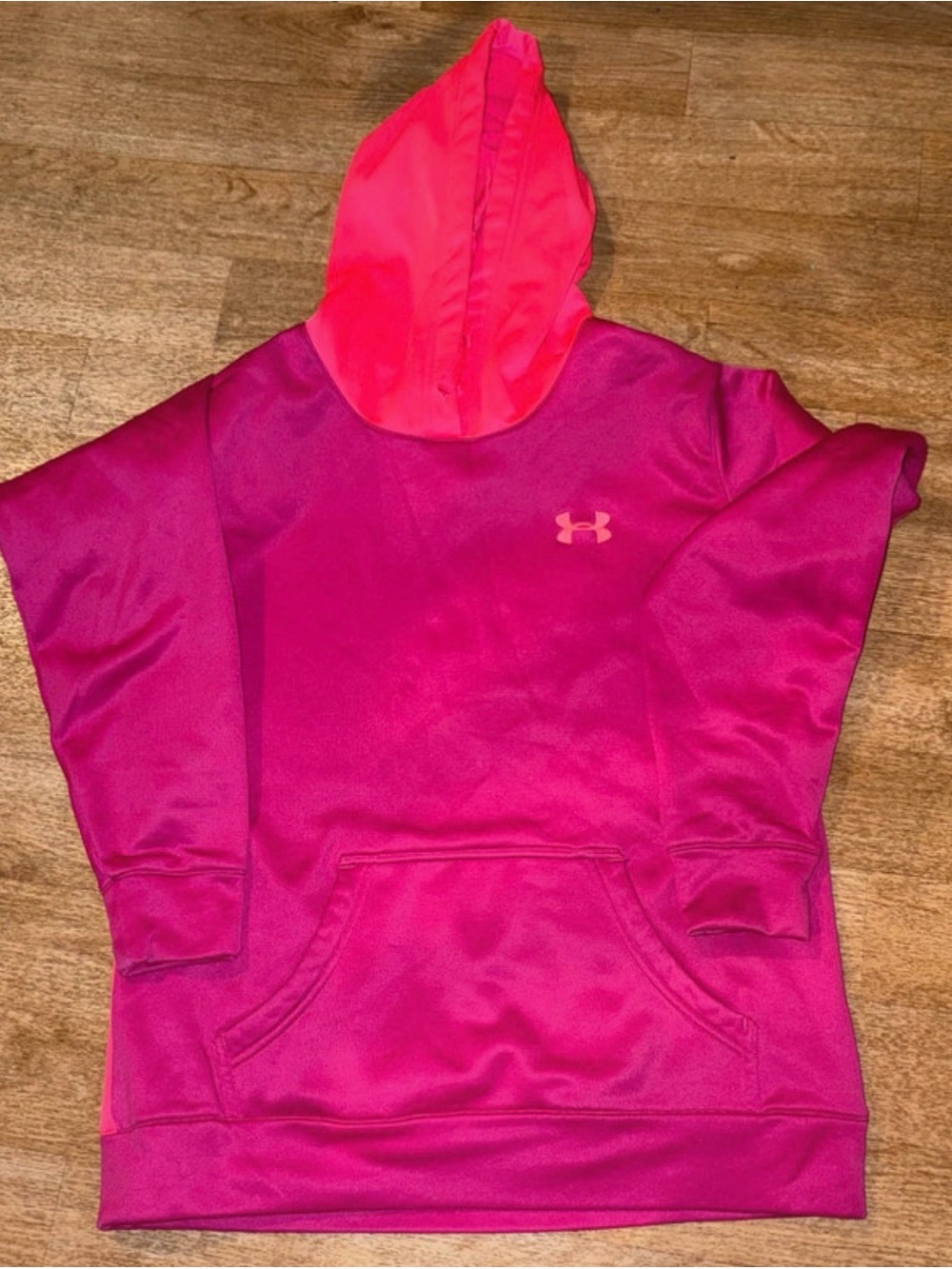 Under Armour Women's Hot Pink Pullover Hoodie with Contrast Hood